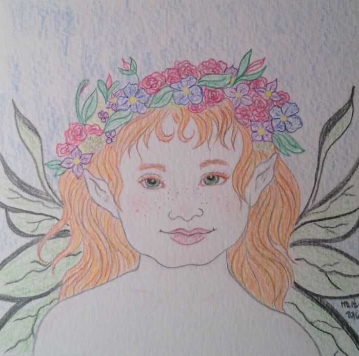 Freckled Spring Faerie by Heather Kilgore